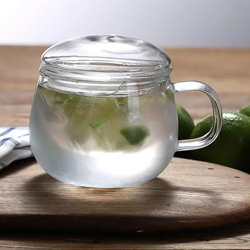 Glassware LILLA Glass Tea Cup with Cover & Filter TRÖSKEL