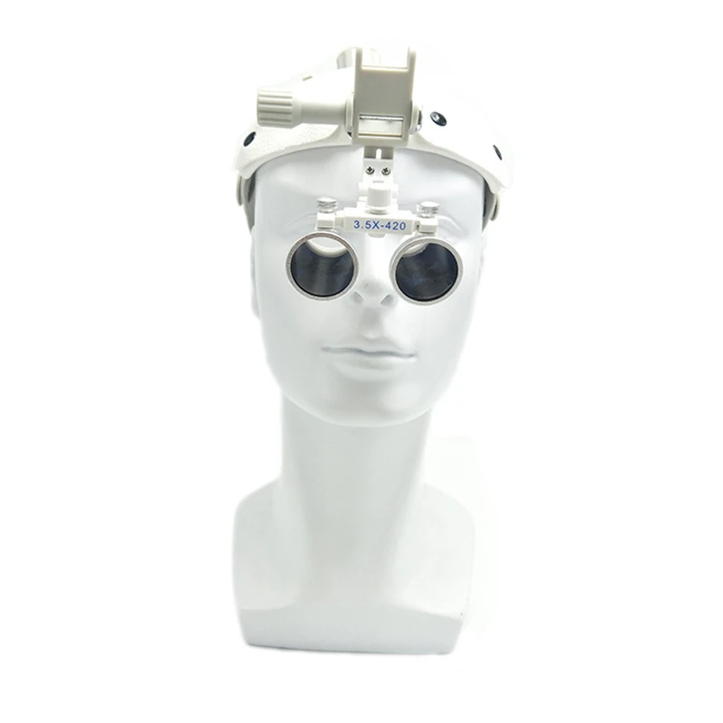  Dentist Dental Surgical Loupe Magnifier Adjustable Binocular Magnifier Loupe with LED Light Medical - 4000332845983