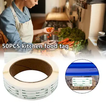 

250Pcs Waterproof Kitchen Label Stickers for Home Food Mark Stickers Refrigerator Bottles Jars Food Date Scrapbook Labels