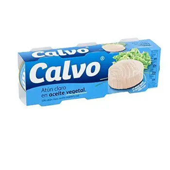 

Atún Claro Aceite Vegetal Lata Calvo 3x80gr