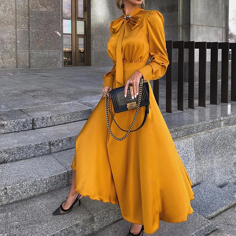 2020 Autumn Women Long Sleeve Bow 