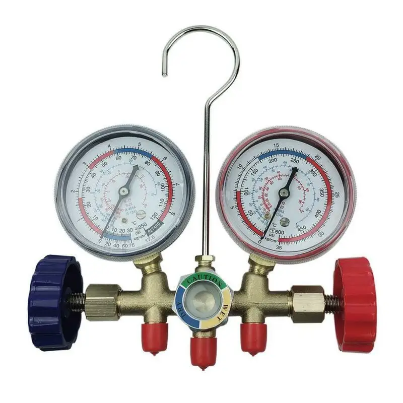 

Air condition Pressure Gauge Stainless steel 1/4 inch SAE Tool Set Kit Car