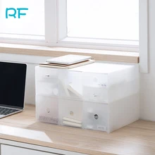 Combination Transparent Storage Box Thickened Dustproof Desktop Storage Box Can Be Superimposed Combined Sundries Cabinet R-F