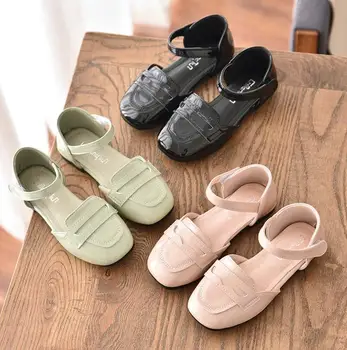 

New Spring Summer Children Casual Shoes Girls Sandals sequins Bow Princess leather shoes Girls Shoes dance Performance shoes