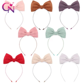 

CN Sofa Cotton Velvet Bowknot Hair Hoop Headband for Women Headwear Hair Accessories Retro Bow Ties Hairband Headdress