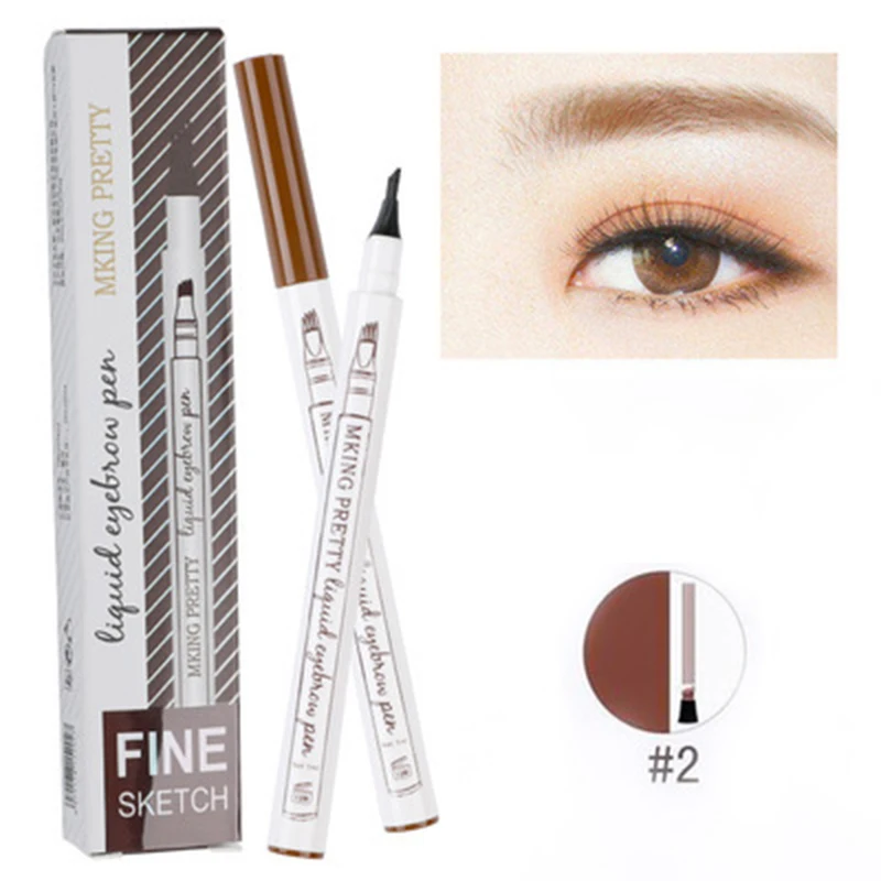 4 Head Makeup Eyebrow Enhancers 3 Colors High-end Automatic Matte Eyebrow Pencil Waterproof Tattoo Pen Long-lasting Cosmetics 4 Head Makeup Eyebrow Enhancers 3 Colors High-end Automatic Matte Eyebrow Pencil Waterproof Tattoo Pen Long-lasting Cosmetics
