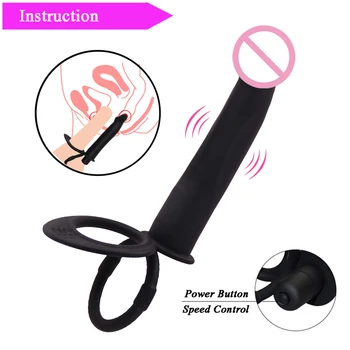 Strapon Dildo Vibrator Adult Sex Toys For Woman Couples Anal Pussy Masturbator Erotic Double Penetration Vibrating 2