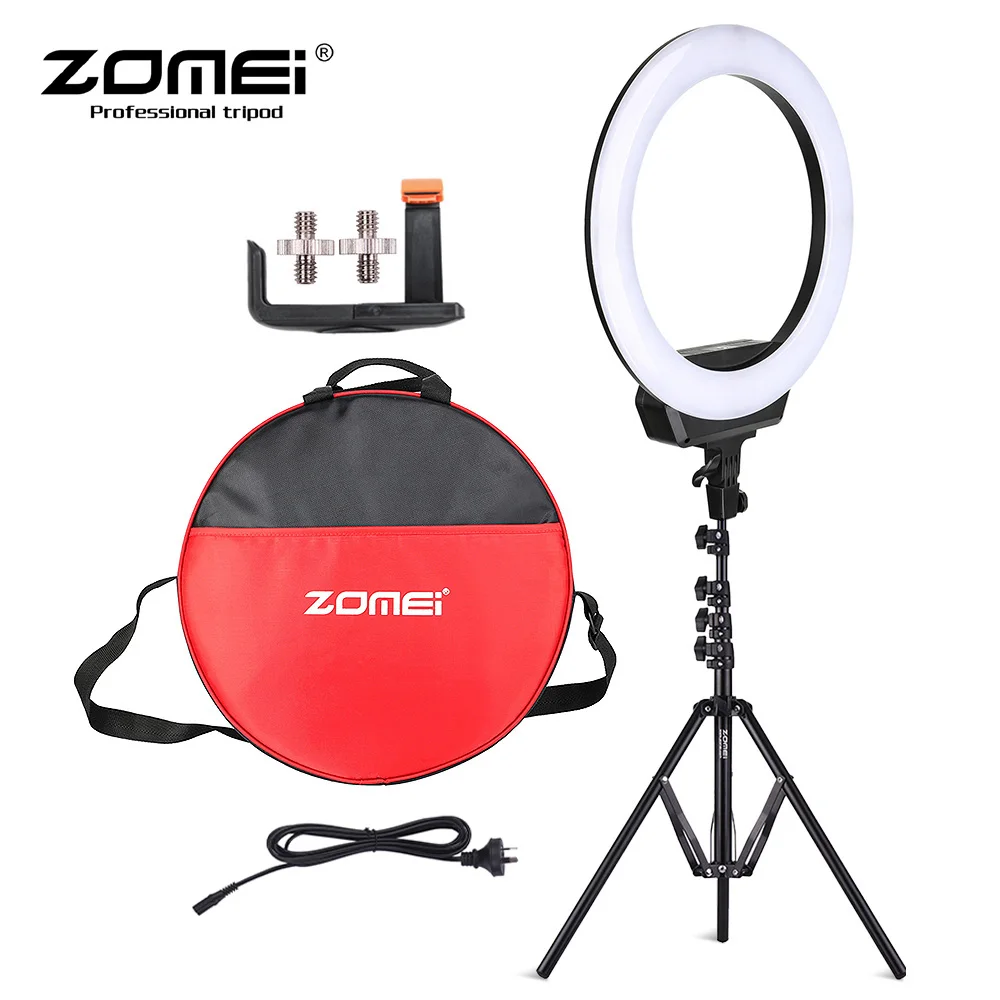 

ZOMEi R16C 16" Ring Video Light Kit 3000K-6500K LED Light Fill Light LCD Display 38W Light Stand Phone Holder Video Live Stream