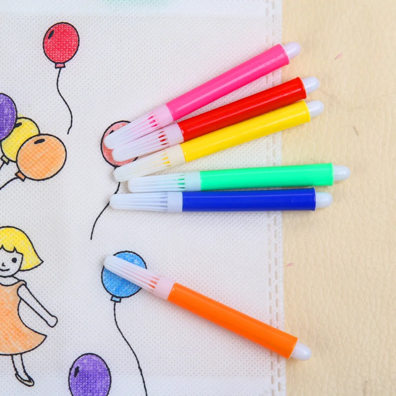 

4 / 6pc Watercolor Pen Non-toxic Washable Watercolor Marker for Kids Art Drawing color Graffiti Painting Stationery Student Gift