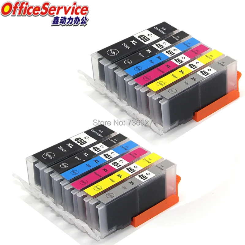 12X PGI-450 CLI-451 PGI450XL CLI451 совместимый чернильный картридж для принтера Canon MG6340 MG7140 IP8740