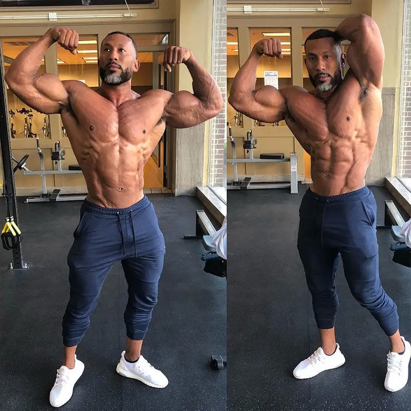 

Men's sports pants, color matching tight cotton pants, suitable for sports, fitness, fitness, jogging, spring and autumn leisure