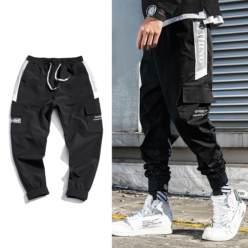 Новинка весны 2020 мужские черные штаны-шаровары в стиле хип-хоп уличная одежда