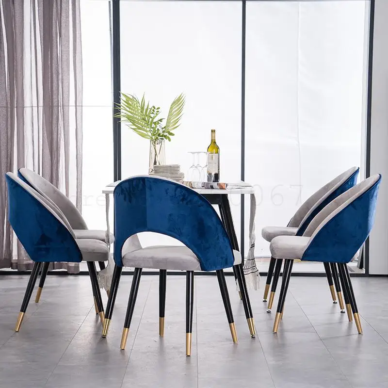 Скандинавский обеденный стул домашнее кресло со спинкой светлый роскошный стол