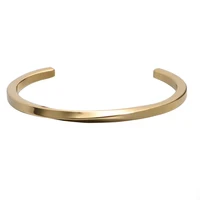Simple Classic bangle Stainless steel Bangle men Bracelets black Cuff Bangle for Women Type C twisted Bangle  jewelry 1