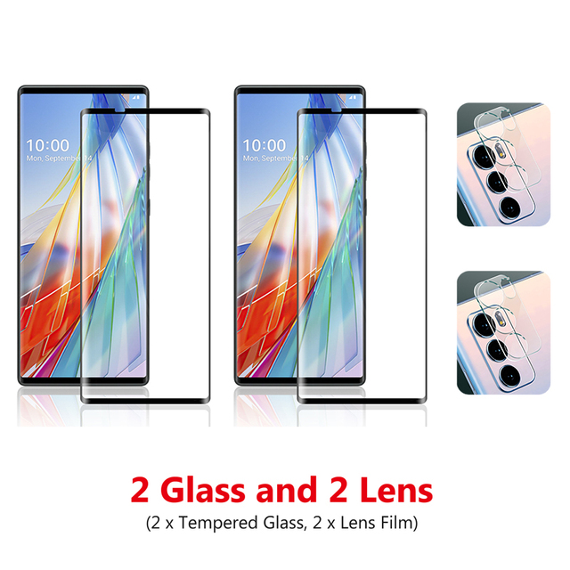 LG Wing 5G LM-F100N 6.8" 3D Full Cover Slim Tempered Glass For LG Wing lgwing Camera Lens Screen Protector Glass