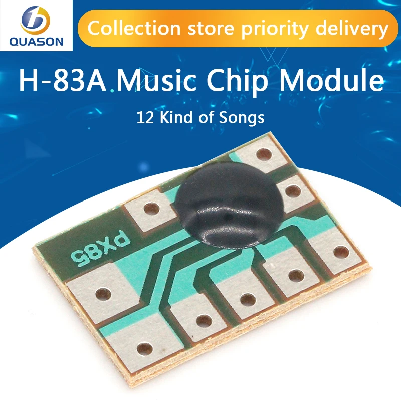 10pcs H-83A 12 Kind of Songs Sound Music IC Voice Chip Module music circuit board | Электронные компоненты и