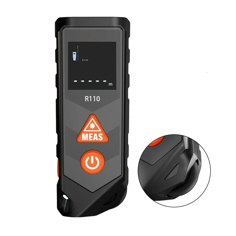 Mini Laser Tape Measure R110 Measuring Tape with Wheel Measurement USB  Charging Laser Rangefinder Professional Construction Tool
