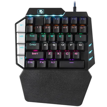 

Mechanical Keyboard One-Hand Mechanical Feel Gaming Keyboard Colorful LED Smart Phone Computer Mini Keypad for Cellphone Gamer