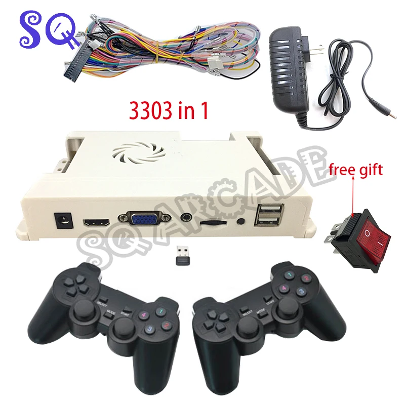 3303 Games Board Pandora Saga Arcade 3D  Wifi Arcade Game Board 168*3D Games With USB Joypad Wireless Gamepad pandora box 5000 in 1 usb gamepad joypad controller board adapter cable hd output to tv
