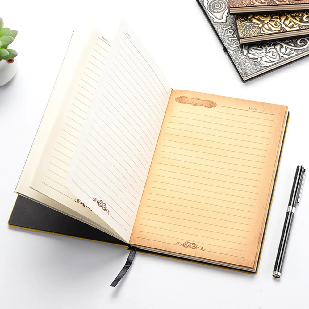 Travel Journal School Diary Notebook Vintage Owl Embossed Gift Writing Pads Handcraft PU Cover Notebooks