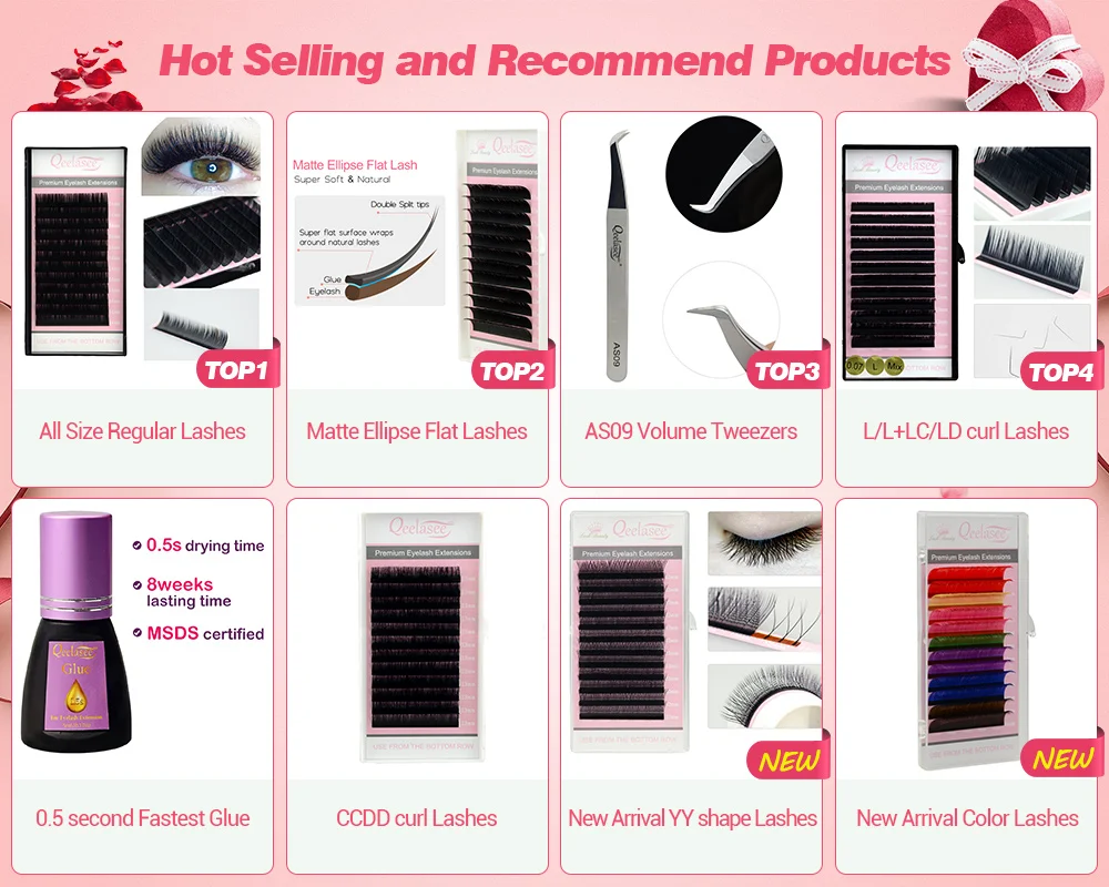 1-10pcs Qeelasee AS09 Eyelash Tweezer 3D-6D Volume Eyelash Extension Best Quality Fan Lash Tweezer