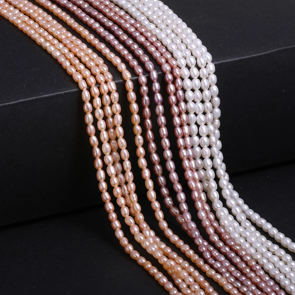 Natural Freshwater Pearl Beads High Quality Oval shaped Punch Loose Beads for Make Jewelry DIY Bracelet Necklace Accessories