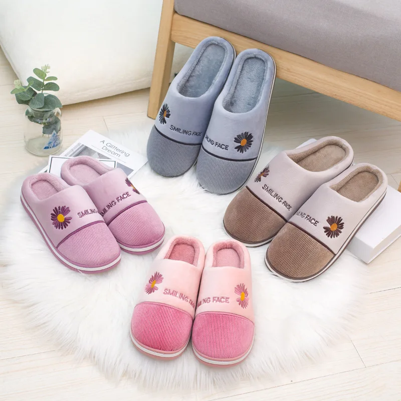 

Men's and Women's New Slippers, Comfortable Soft-soled Winter Warm Cotton Slippers, Couple Non-slip Thick-soled Cotton Slippers