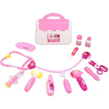 GloryStar Doctor Nurse Child Play House Toy 15 Piece Set with Sound and Light Medical Equipment Boy Girl Injection Medicine Box