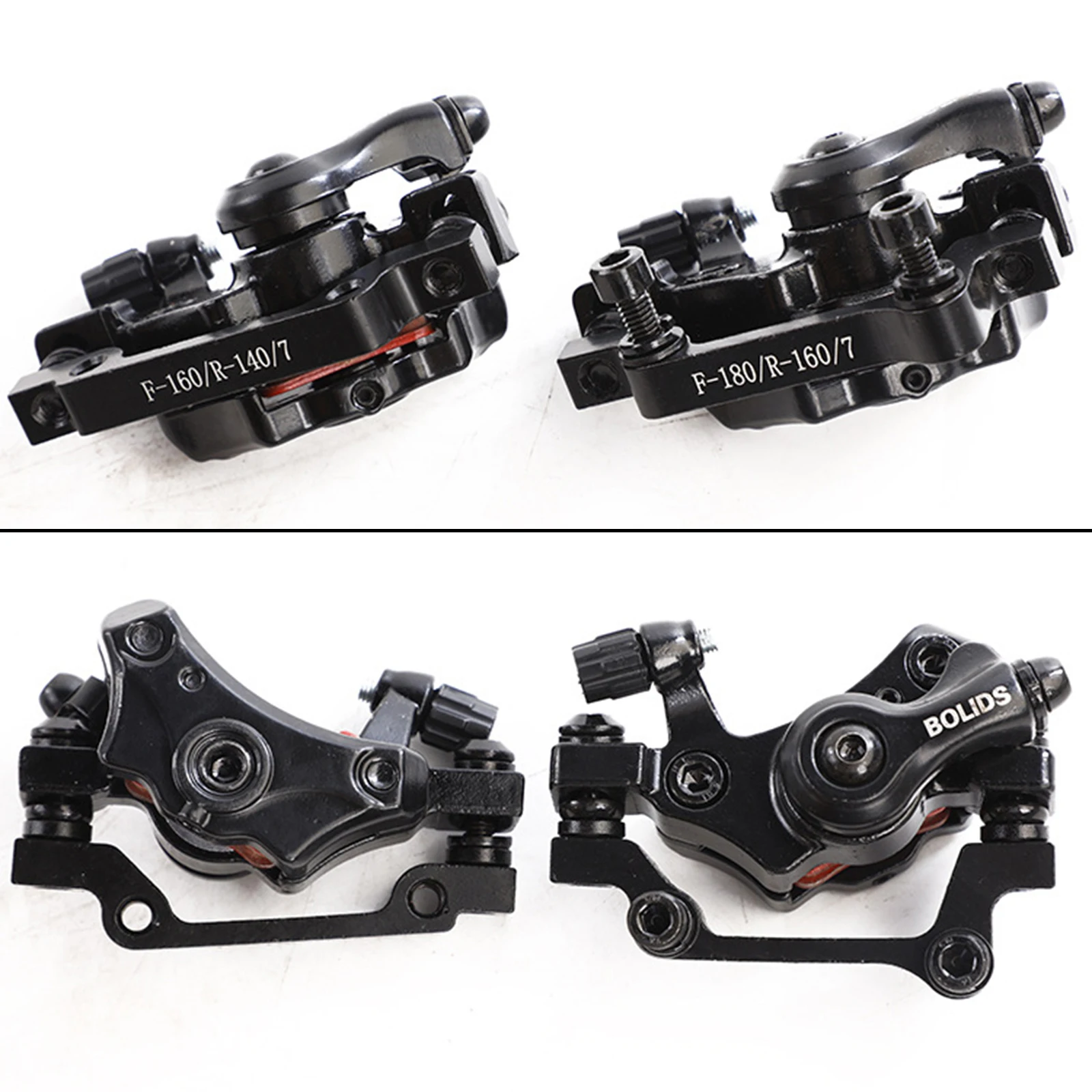 MTB Bike Disc Brake Dual Piston Mechanical Caliper Front Rear Aluminum