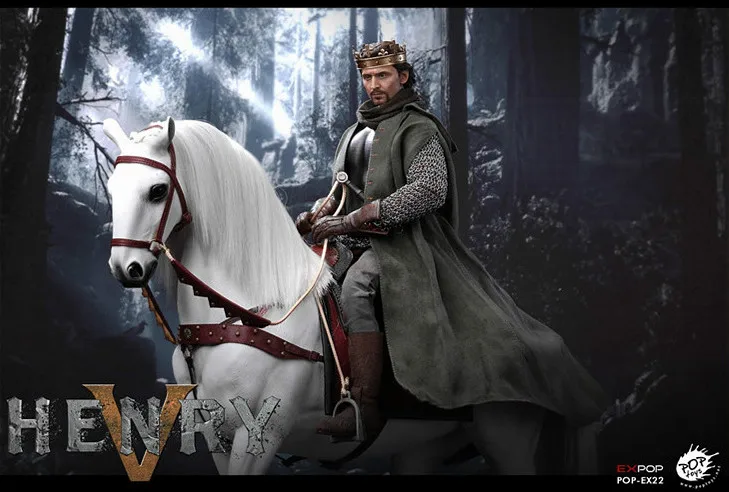 POPTOYS 1/6 EX22 King Henry V of England (двойная голова) Коллекция военных лошадей фигурка для