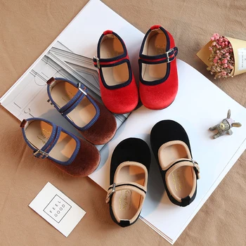 

2019 girl beautiful sneakers cute kids comfortable casual shoes student red coffee black size 21-30