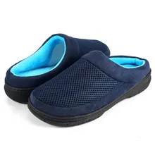 Мужские тапочки на платформе с круглым носком; коллекция года; модная домашняя однотонная цветная сетка на плоской подошве; тапочки; zapatos de hombre