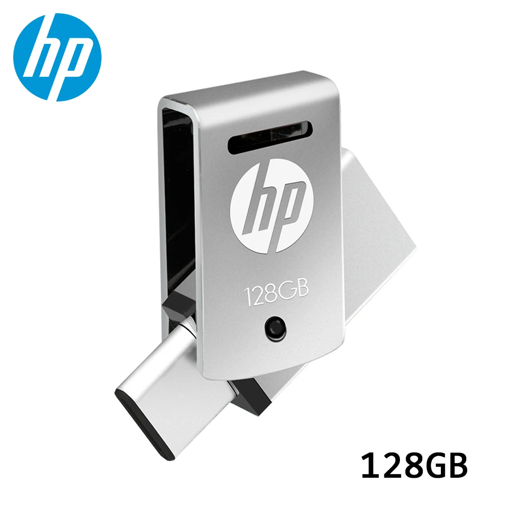 Hp Dual USB 3,1 диск OTG type-C флэш-накопитель металлический 32 Гб 64 Гб 128 ГБ мини флэш-диск Флешка для смартфона ноутбука флэш-накопитель