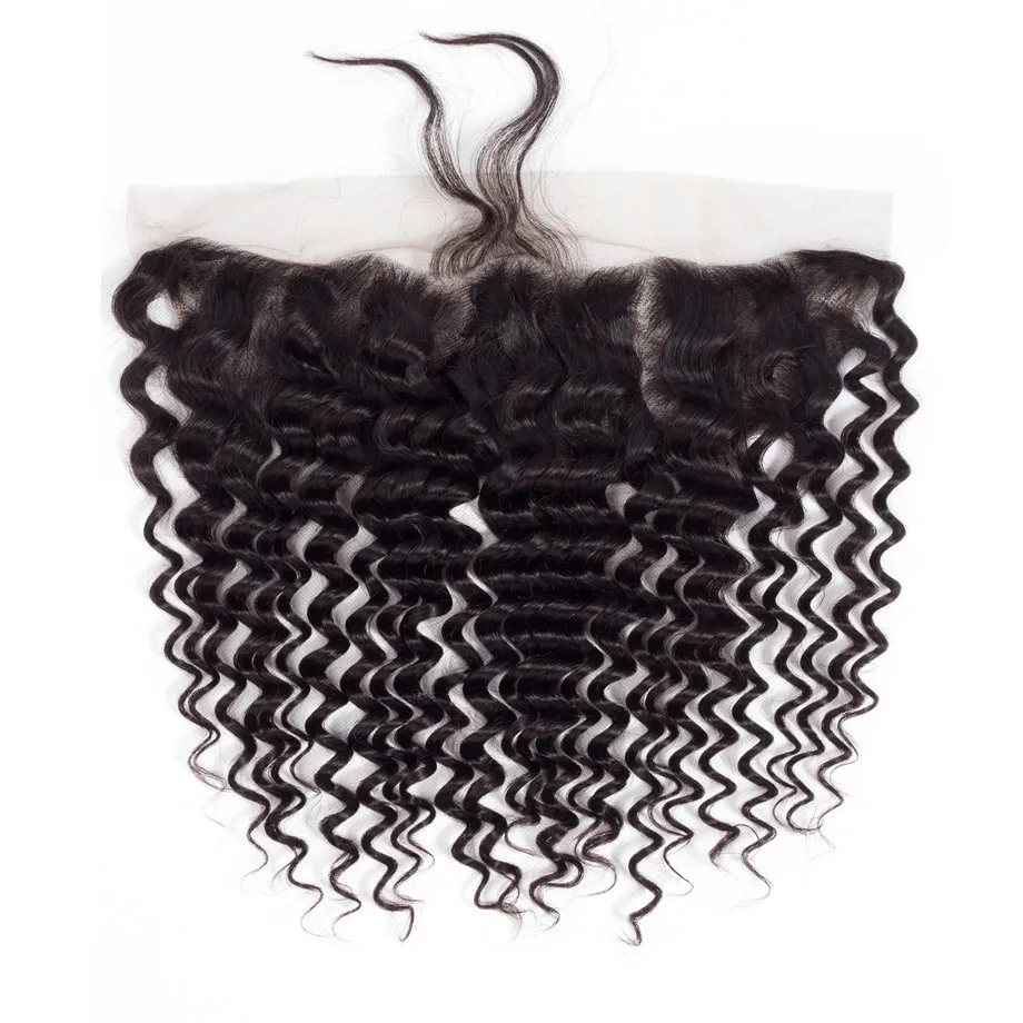 Шикарные волосы глубокая волна 13x6 Кружева Фронтальная застежка предварительно вырезанные натуральных волос бразильский Реми человеческие волосы с детскими волосами