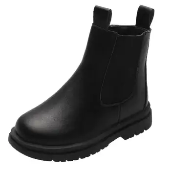 

2020 New Autumn Girls Short Fashion Boots Leather Fashion Kids Martin Boots Rubber Comfortable Children's Boots High Quality