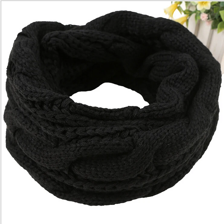 Женский Зимний вязаный крючком длинный шарф-труба, шаль, грелка для шеи ...