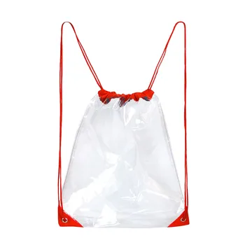 

Unisex Satchels Transparent Fashion Shoulder Bag Drawstring Beach Bag Waterproof Transparent String Closure Type Bag May 20