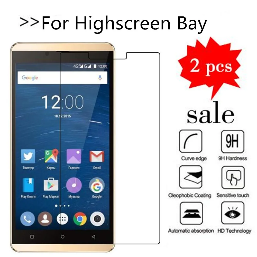 

For Highscreen Bay Tempered Glass Original 9H High Quality Protective Film Explosion-proof Screen Protector For Highscreen Bay