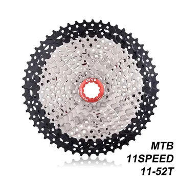 

ZTTO 11S 11-52T MTB Cassette Flywheel MTB 11 Speed Freewheel Bike Sprocket - Silver Black