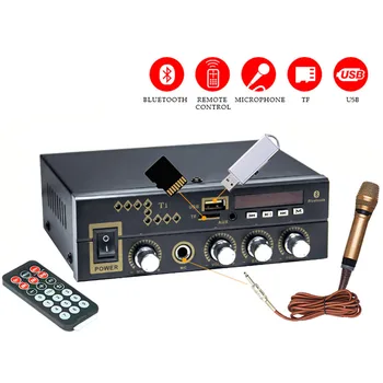 

HIFI USB DVD Aux Digital Amplifier Mini MP3 Metal Portable Audio Player Bluetooth PC Stereo Home FM