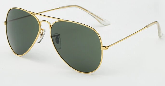 08-gold dark green Пилот авиация солнцезащитные очки мужские ретро классические Серебряные Солнцезащитные очки женские мужские роскошные брендовые дизайнерские Lunette - Цвет линз: 08-gold dark green