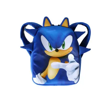 

Anime Figure Sonic the Hedgehog Children Bag Cos Costume for Children Game Backpack Sonic Performance Mochilas Kids Boys Girls