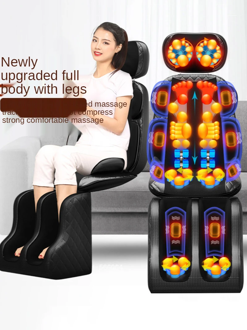Cervical spine massager neck lumbar back massage chair cushion cushion for leaning on of whole body multi-purpose hot compress 2