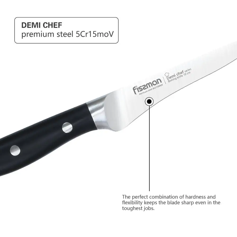 FISSMAN нож для обвалки Demi Chef серии немецкие стальные кухонные ножи|Кухонные ножи| |