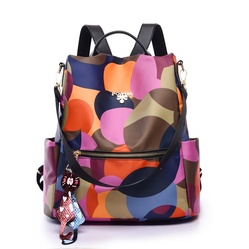 

2019 Spring New Style Girl'S Backpack Nylon Pleated Korean-style College Style Girl'S Single-shoulder Bag Backpack Women's