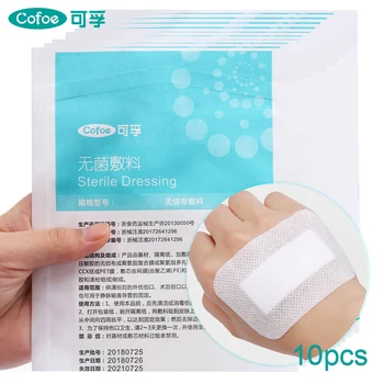 

Cofoe 10 pcs 6cm*7cm / 7cm*9cm gauze pad First aid Medical Adhesive Wound Dressing Pad Plasters sterile wound care supplies