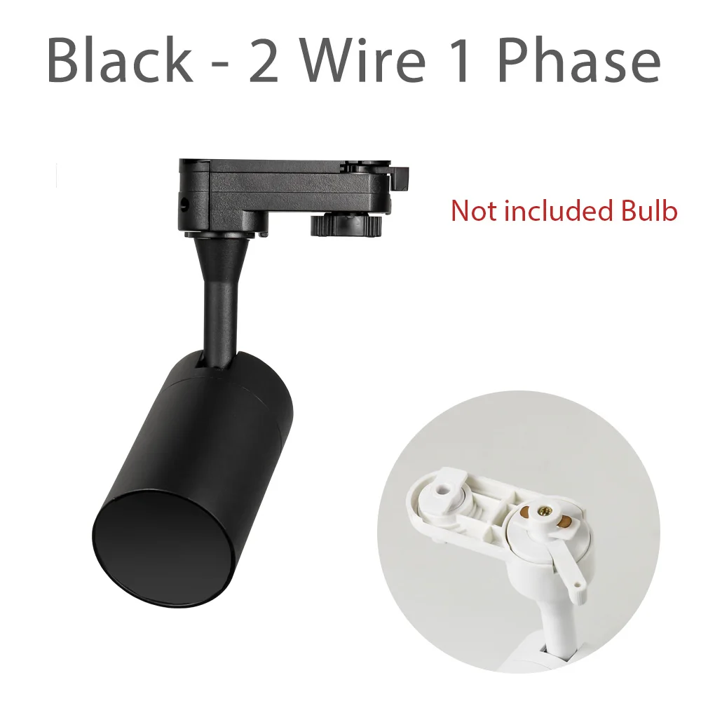 Black 2 Wire GU10 Светодиодный светильник 85-265 в 2 3 4 провода фазовый магазин одежды магазин гостиной Точечный светильник фон выставочный зал Домашний Светильник s Алюминий - Испускаемый цвет: Black 2 Wire