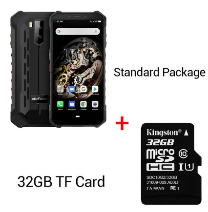 Ulefone Armor X5 ip68 прочный смартфон Android 9,0 ударопрочный телефон Superbattery сотовый телефон 3+ 32G разблокированный мобильный телефон - Цвет: Black N 32GB Card