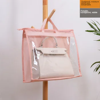 

PVC Transparent Clear Woman Crossbody Bag Dust-proof Storage Organizer Wardrobe Handbag Finishing Moisture-proof Bag Accessories
