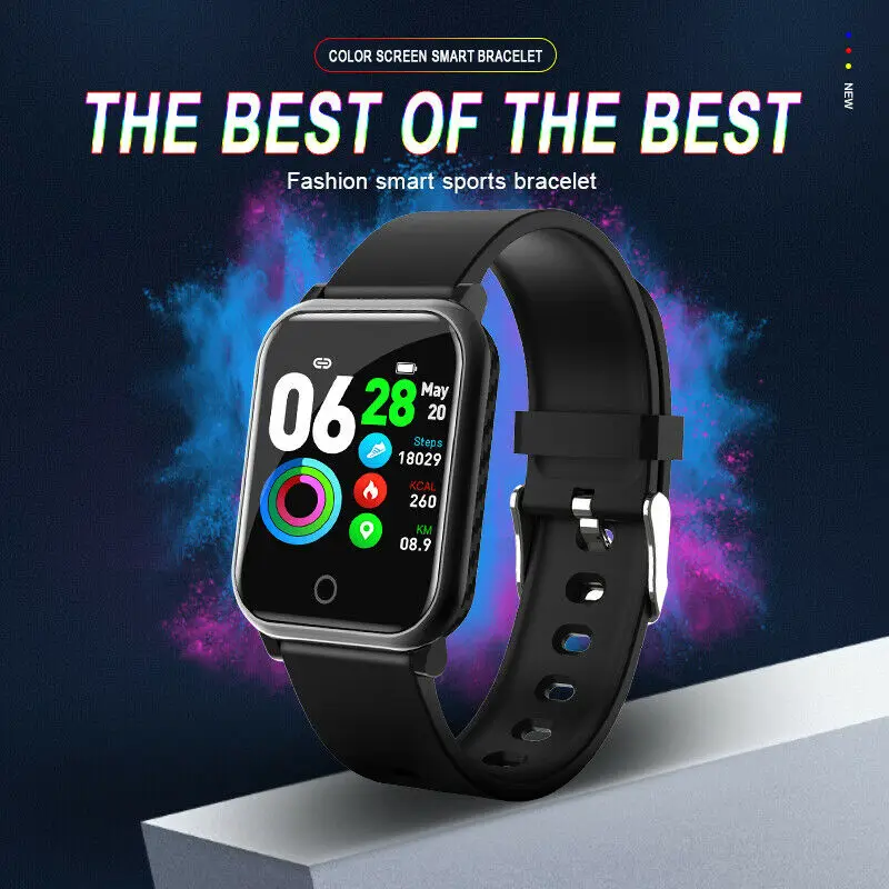 

Bluetooth Smart Watch Fitness Tracker Heart Rate Blood Pressure Wristband Waterproof Sport Watch for ios android Smartwatch